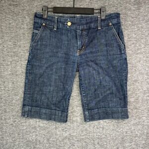 Citizens of Humanity Denim Bermuda Shorts Womens Size 30 Dark‎ Wash Blue Jeans